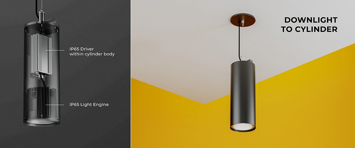 <p>Downlight to Cylinder Conversion</p>